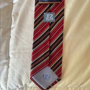 NEW! JZ Richards/Boulder Silk Striped Men's Tie. Handmade in USA.